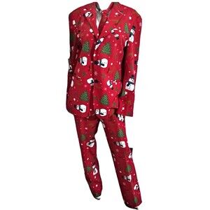 OppoSuits Ugly Christmas Suit Men 46 Blazer Pants Tie Snowman Tree Reindeer EUC